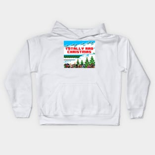 Totally Rad Christmas Character Pixels Kids Hoodie